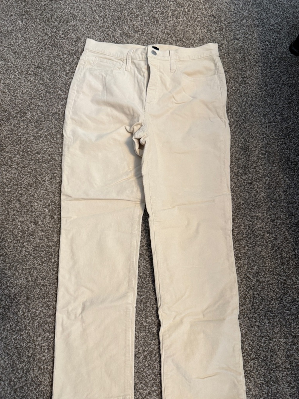 Jcrew Women’s Cream Corduroy Pants - Classic Straight Fit
